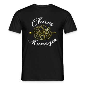 Gestionnaire de chaos - T-shirt homme - noir - Devant - AI Model Male 178 light (178cm)
