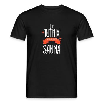 Lustiges Sauna Aufguss Spruch | Geschenk - Männer T-Shirt - Schwarz - Vorne - AI Model Male 178 light (178cm)