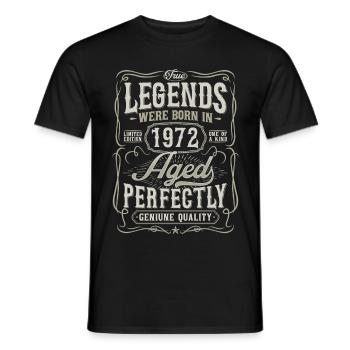 1972 Vintage Born Legends Vintage Birthday - Men's T-Shirt - black - Front - AI Model Male 178 light (178cm)