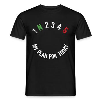 Motorcycle motif for bikers with slogan - Men's T-Shirt - black - Front - AI Model Male 178 light (178cm)
