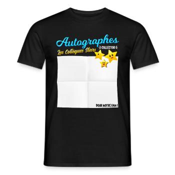 Collegue Autographe Cadeau Collector - T-shirt homme - noir - Devant - AI Model Male 178 light (178cm)
