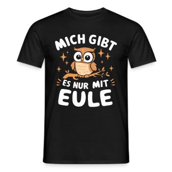 oiseau de nuit hibou hibou oiseau - T-shirt homme - noir - Devant - AI Model Male 178 light (178cm)