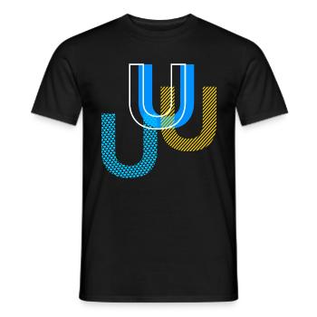 U Buchstabe - Männer T-Shirt - Schwarz - Vorne - AI Model Male 178 light (178cm)
