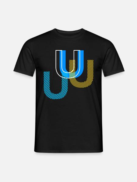 U Buchstabe - Männer T-Shirt - Schwarz