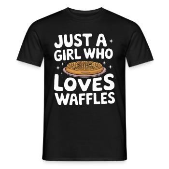 Waffeln Frühstück Süßigkeiten - Männer T-Shirt - Schwarz - Vorne - AI Model Male 178 light (178cm)