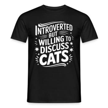 Introvert, antisocial, introvert - Men's T-Shirt - black - Front - AI Model Male 178 light (178cm)