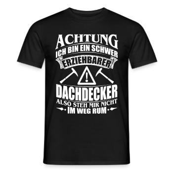 DACHDECKER HANDWERK HANDWERKER BERUF GESCHENK BAU - Männer T-Shirt - Schwarz - Vorne - AI Model Male 178 light (178cm)