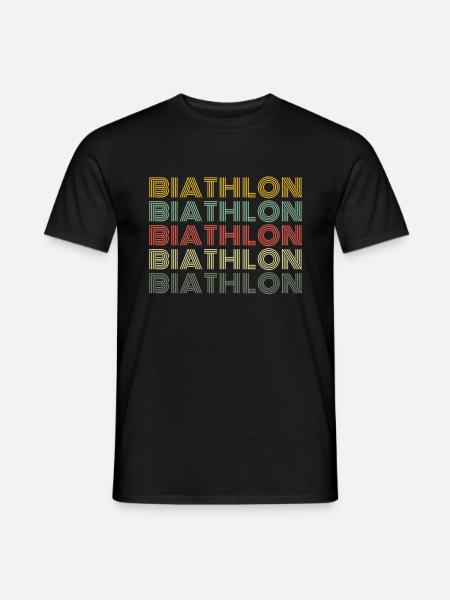 Biathlon sport - T-shirt homme - noir