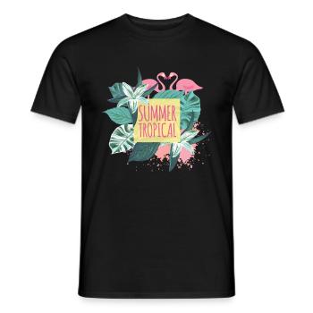 Sommer Exotisch - Männer T-Shirt - Schwarz - Vorne - AI Model Male 178 light (178cm)