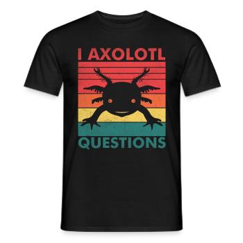 Axolotl - T-shirt homme - noir - Devant - AI Model Male 178 light (178cm)