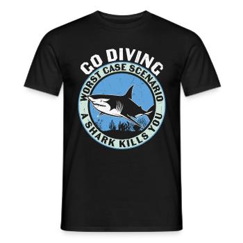 Tauchen Taucher Scuba Diving - Männer T-Shirt - Schwarz - Vorne - AI Model Male 178 light (178cm)