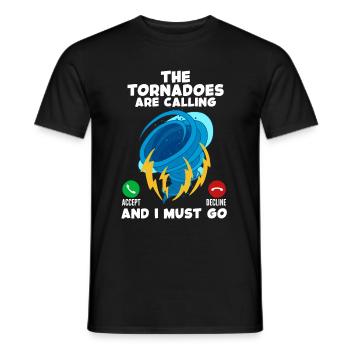 Tornado - Männer T-Shirt - Schwarz - Vorne - AI Model Male 178 light (178cm)