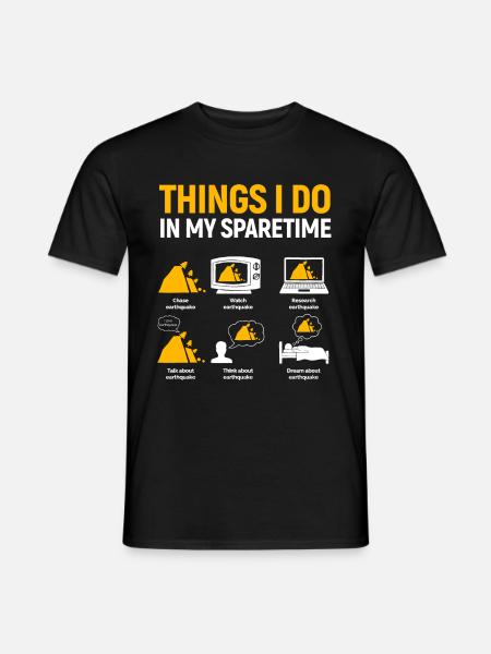 Erdbeben - Männer T-Shirt - Schwarz