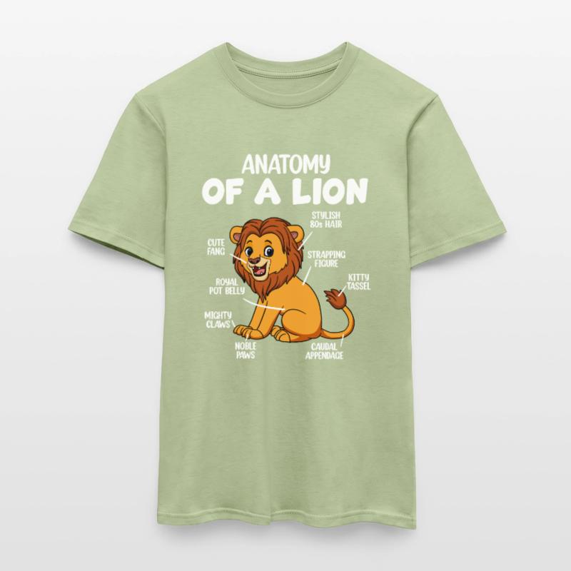 Anatomie eines Löwen Männer T-Shirt