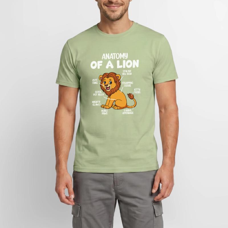 Anatomie eines Löwen Männer T-Shirt