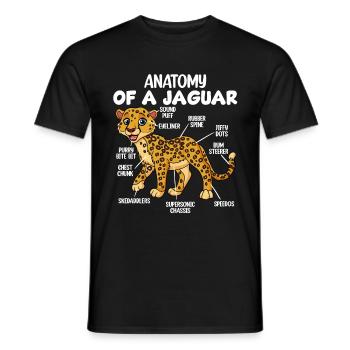 Anatomie d’un jaguar - T-shirt homme - noir - Devant - AI Model Male 178 light (178cm)