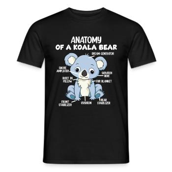 Anatomie eines Koala-Bären - Männer T-Shirt - Schwarz - Vorne - AI Model Male 178 light (178cm)