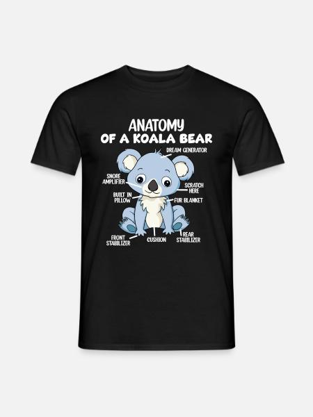 Anatomie eines Koala-Bären - Männer T-Shirt - Schwarz