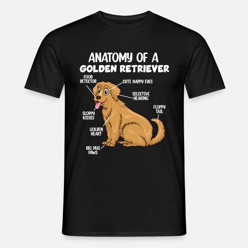Anatomie eines Golden Retrievers - Männer T-Shirt - Schwarz