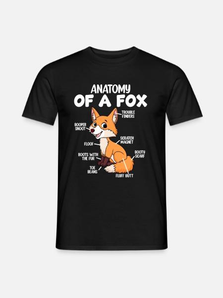 Anatomie eines Fuchses - Mænd T-shirt - sort