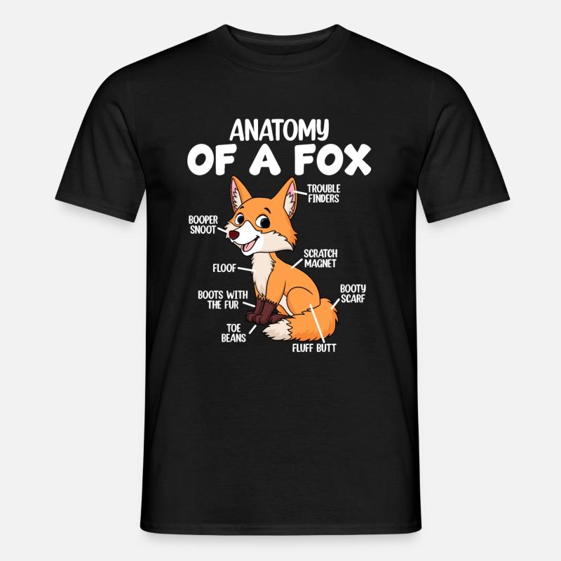 Anatomi af en ræv - Mænd T-shirt - sort