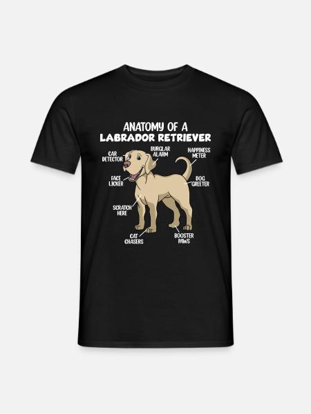 Anatomie eines Labrador Retrievers - Mænd T-shirt - sort