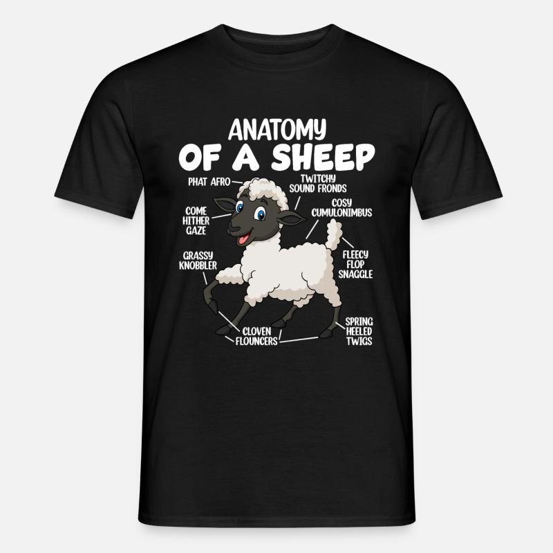 Anatomie eines Schafes - Männer T-Shirt - Schwarz