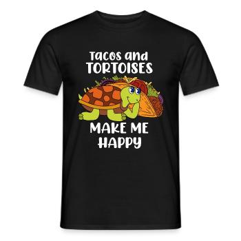 Turtle Funny Gift - Men's T-Shirt - black - Front - AI Model Male 178 light (178cm)