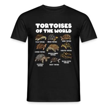 Tortues du monde - T-shirt homme - noir - Devant - AI Model Male 178 light (178cm)