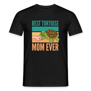 Best turtle moma ever - Men's T-Shirt - black - Front - AI Model Male 178 light (178cm)