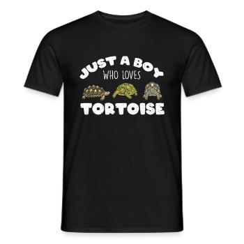 Just a boy who loves the turtle - Men's T-Shirt - black - Front - AI Model Male 178 light (178cm)