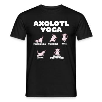 Axolotl Yoga - Männer T-Shirt - Schwarz - Vorne - AI Model Male 178 light (178cm)