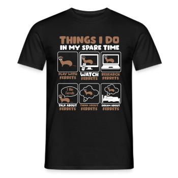 Ferret - Men's T-Shirt - black - Front - AI Model Male 178 light (178cm)