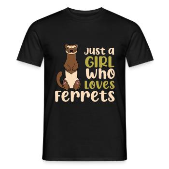 Ferret - Men's T-Shirt - black - Front - AI Model Male 178 light (178cm)