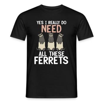 Ferret - Men's T-Shirt - black - Front - AI Model Male 178 light (178cm)