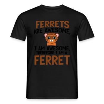 Ferret - Men's T-Shirt - black - Front - AI Model Male 178 light (178cm)