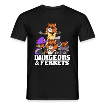 Ferret - Men's T-Shirt - black - Front - AI Model Male 178 light (178cm)
