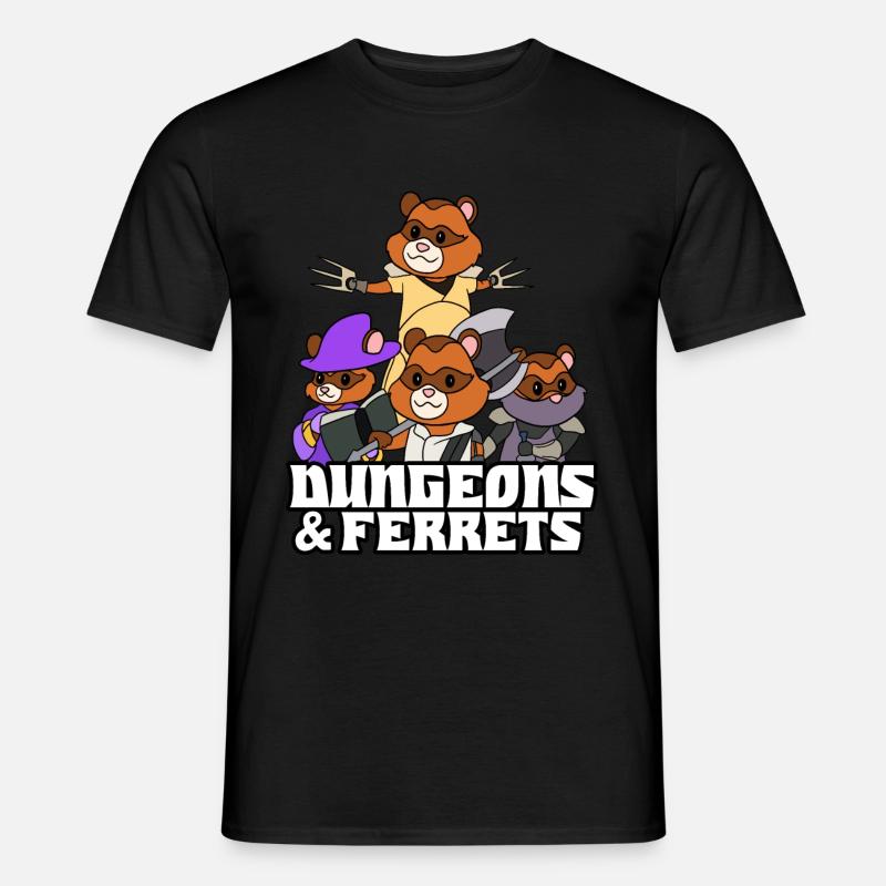 Frettchen - Männer T-Shirt - Schwarz