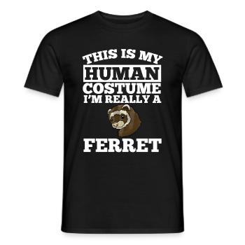 Ferret - Men's T-Shirt - black - Front - AI Model Male 178 light (178cm)