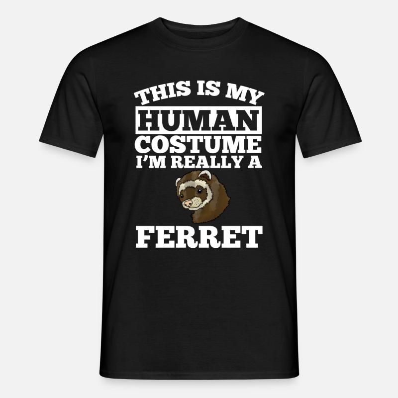 Frettchen - Männer T-Shirt - Schwarz
