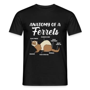 Ferret - Men's T-Shirt - black - Front - AI Model Male 178 light (178cm)