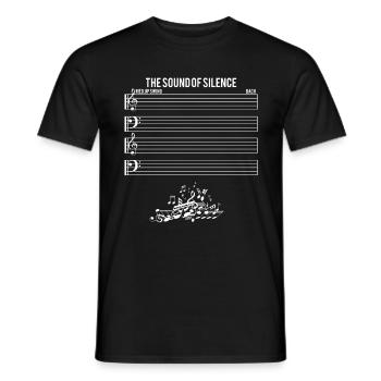 The Sound Of Silence - Men's T-Shirt - black - Front - AI Model Male 178 light (178cm)