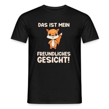 Das Ist Mein Freundliches Gesicht - Männer T-Shirt - Schwarz - Vorne - AI Model Male 178 light (178cm)
