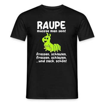 Raupe - Männer T-Shirt - Schwarz - Vorne - AI Model Male 178 light (178cm)