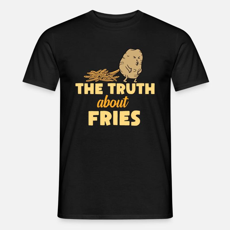 Pommes - Männer T-Shirt - Schwarz