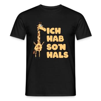 Ich Habe So Einen Hals - Männer T-Shirt - Schwarz - Vorne - AI Model Male 178 light (178cm)