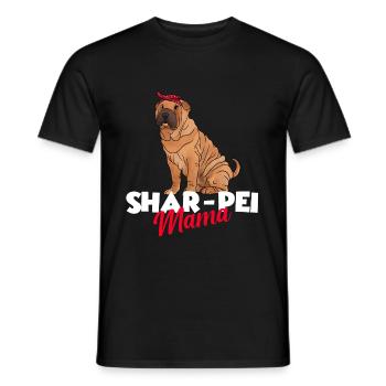 Shar Pei chinois - T-shirt homme - noir - Devant - AI Model Male 178 light (178cm)