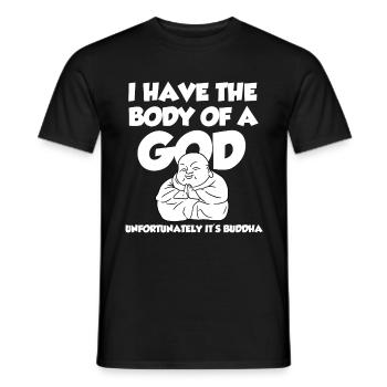 Buddha - Men's T-Shirt - black - Front - AI Model Male 178 light (178cm)