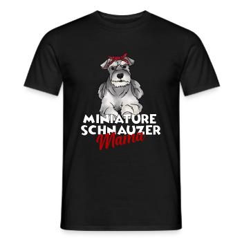Zwergschnauzer - Männer T-Shirt - Schwarz - Vorne - AI Model Male 178 light (178cm)