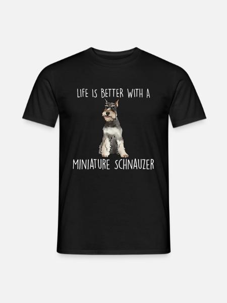 Zwergschnauzer - Männer T-Shirt - Schwarz